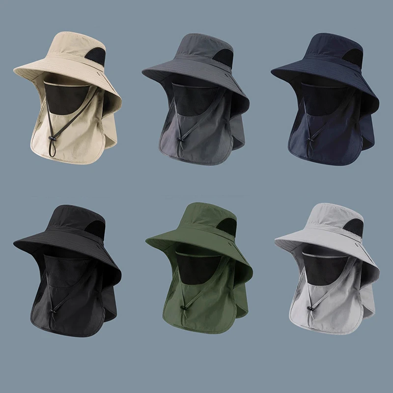 Mens Outdoor Hunting Hats - หมวกกันแดดฤดูร้อน ป้องกันรังสียูวี สำหรับกิจกรรมกลางแจ้ง ล่าสัตว์ ตกปลา เหมาะสำหรับผู้ชายและผู้หญิง
