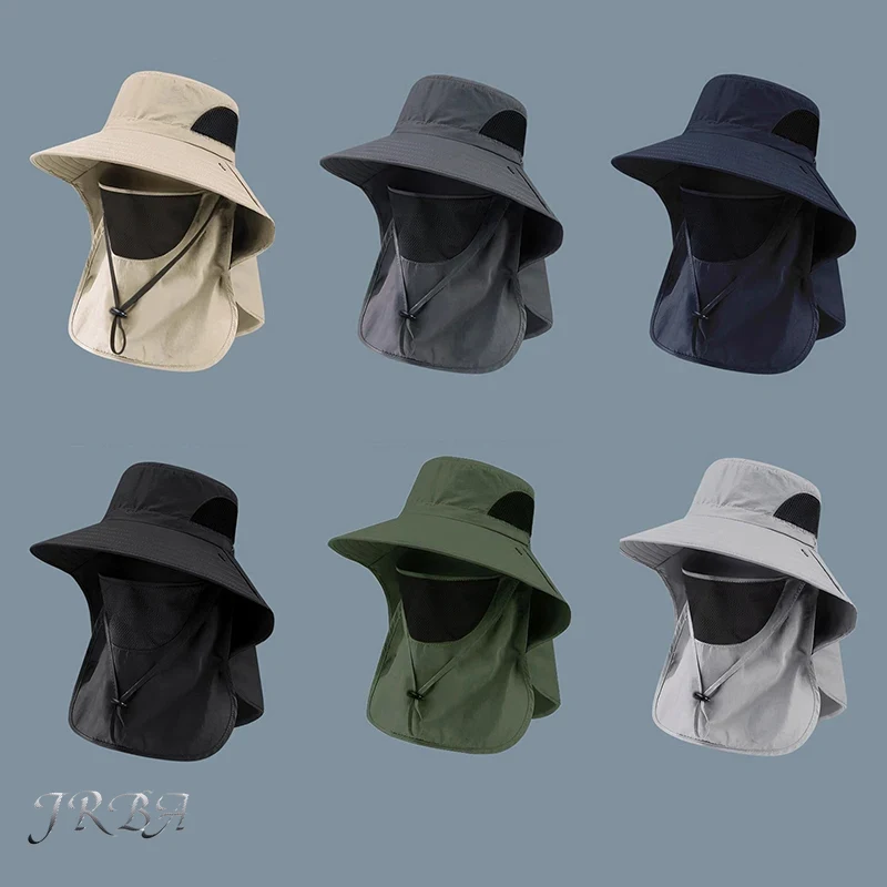 Mens Outdoor Hunting Hats - หมวกกันแดดฤดูร้อน ป้องกันรังสียูวี สำหรับกิจกรรมกลางแจ้ง ล่าสัตว์ ตกปลา เหมาะสำหรับผู้ชายและผู้หญิง