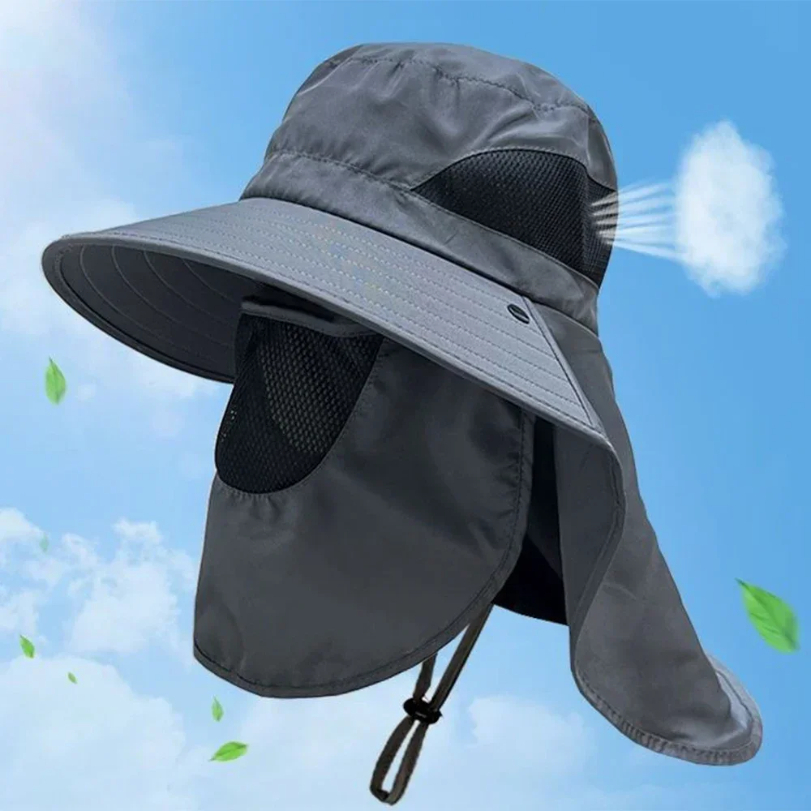 Mens Outdoor Hunting Hats - ฤดูร้อน Sun หมวกป้องกันรังสียูวีหมวกตกปลาล่าสัตว์กลางแจ้งสําหรับผู้ชายผู้หญิงเดินป่าตั้งแคมป์ Visor หมวกคอ FLAP