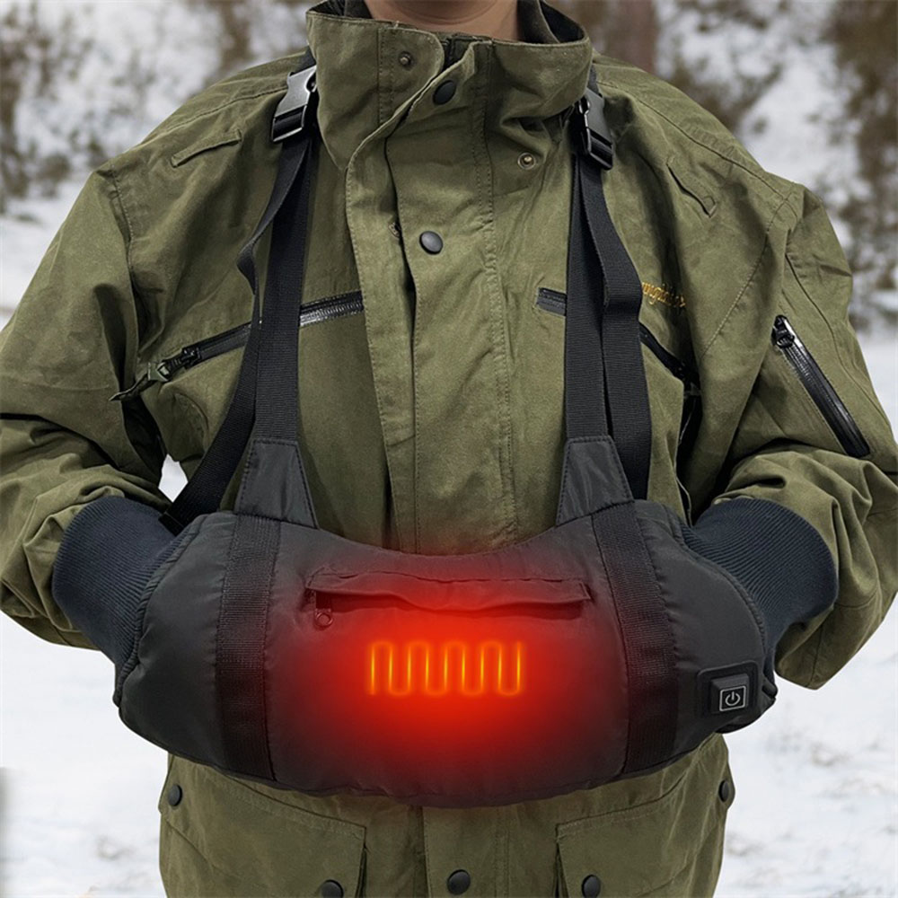 Hunting Fishing Outdoor - ถุงมือควบคุมอุณหภูมิ 3 ระดับ ถุงมืออุ่นมือไฟฟ้าแบบ USB ถุงมือกันลมสำหรับกิจกรรมกลางแจ้ง