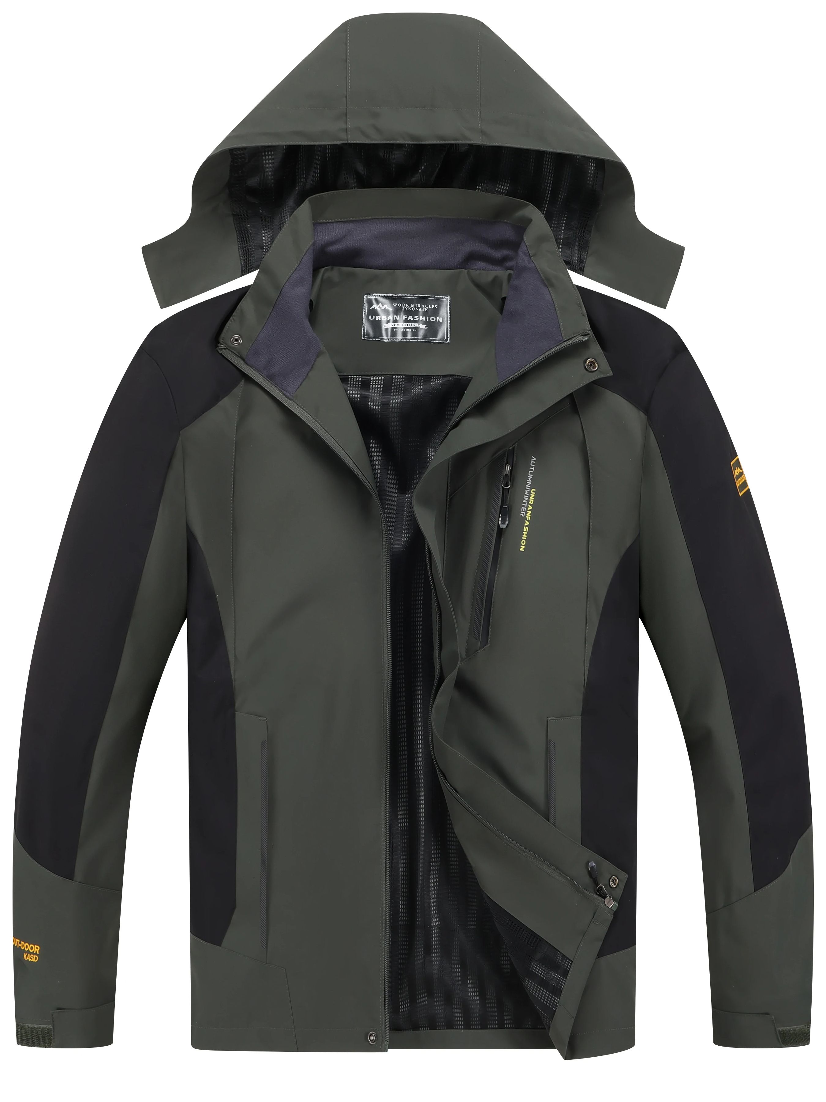 Mens Outdoor Hunting Hats - เสื้อแจ็คเก็ตเดินป่ากันน้ำสำหรับผู้ชาย ไซส์ใหญ่ กันลม เหมาะสำหรับตั้งแคมป์ ล่าสัตว์ วิ่ง