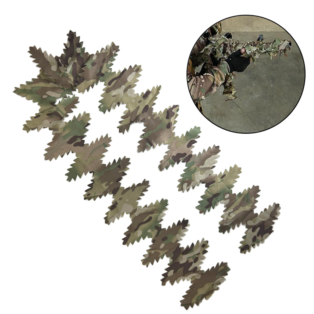 Ghillie Suit Woodland - 3D เลเซอร์ตัด Camouflage แถบยุทธวิธี DIY ตกแต่งแถบ