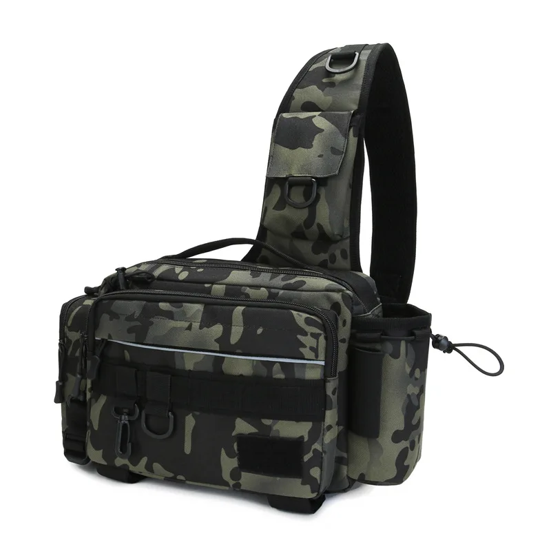 Hunting Fishing Outdoor - กระเป๋าคาดเอวอเนกประสงค์ขนาดใหญ่กระเป๋าเป้สะพายหลังสำหรับออกล่ากระเป๋าอุปกรณ์ตกปลาสลิงเก็บของตกปลากลางแจ้ง