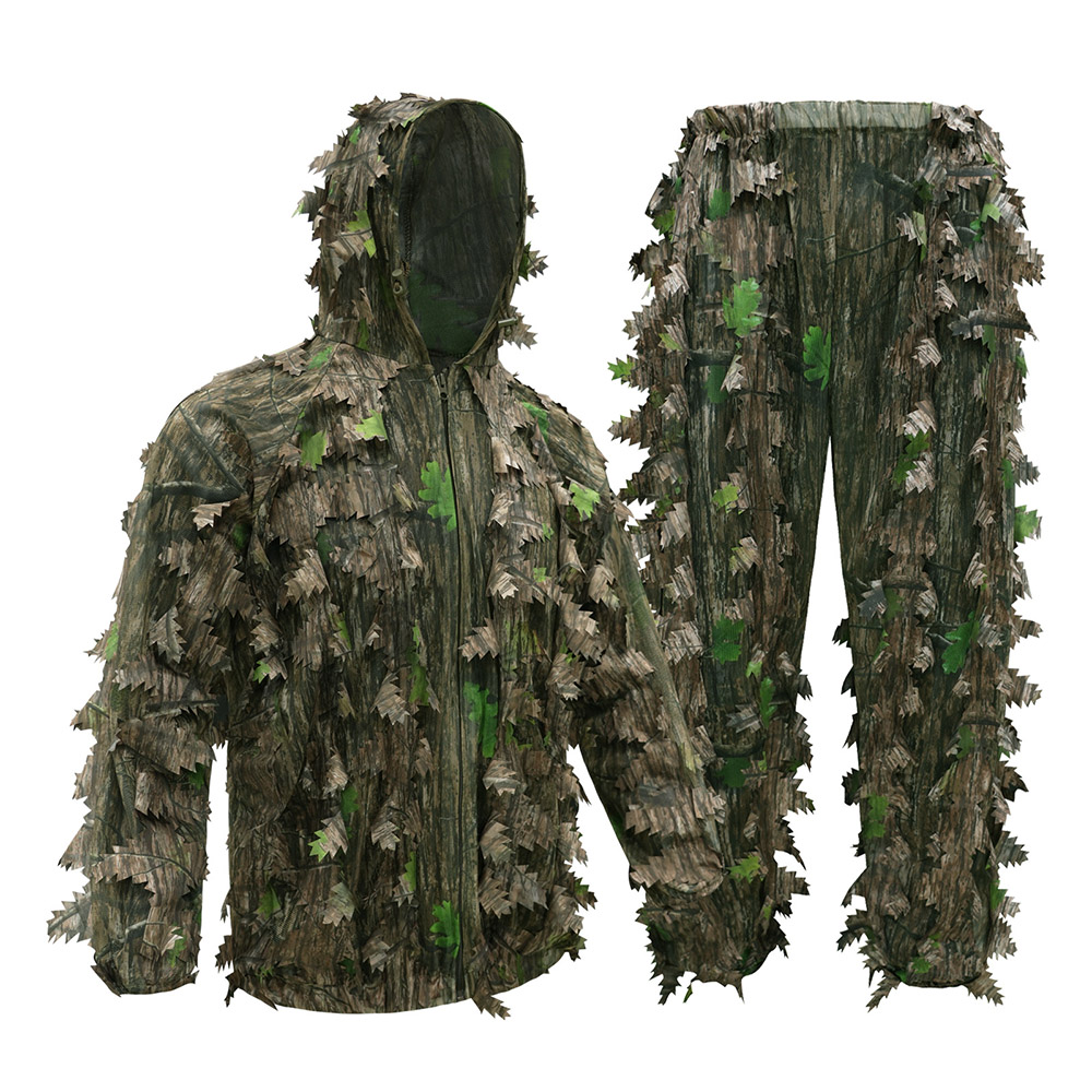 การล่าสัตว์กลางแจ้งผู้ใหญ่ใบไม - Ghillie Suit Woodland บทวิจารณ์และราคา