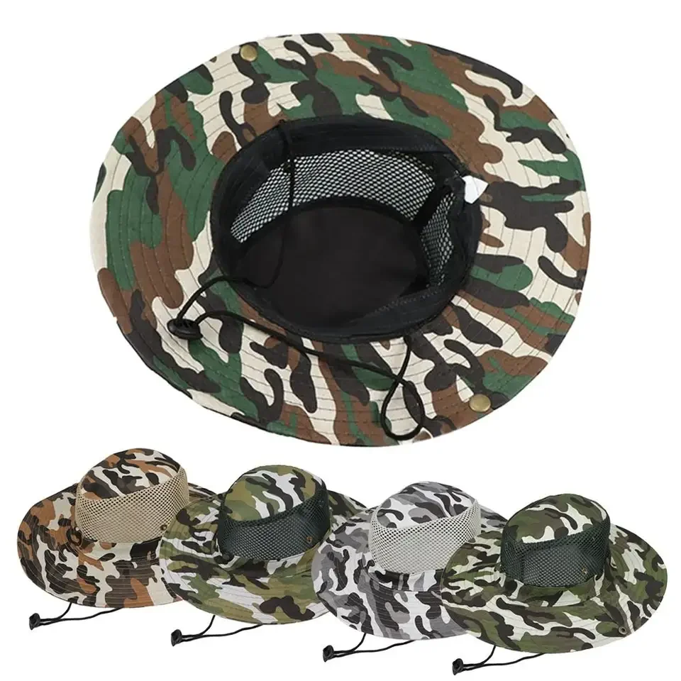 Camouflage ตาข่ายหมวกกว้าง Bri - Mens Outdoor Hunting Hats บทวิจารณ์และราคา