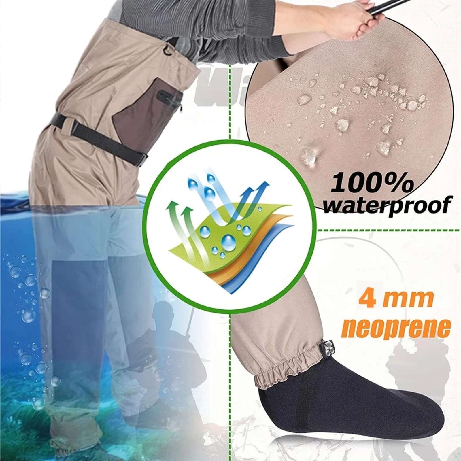 กางเกงว่ายน้ำสำหรับตกปลาแบบ 3  - Hunting Fishing Outdoor บทวิจารณ์และราคา