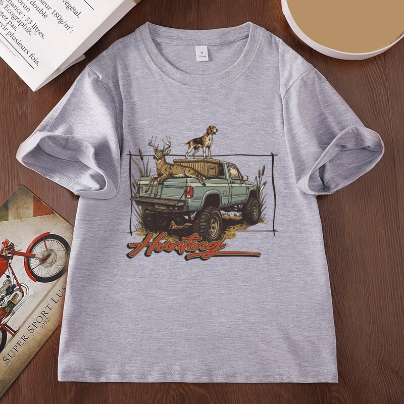 เสื้อยืดลายล่าสัตว์ เสื้อยืดลา - Hunting Dog Outdoor บทวิจารณ์และราคา